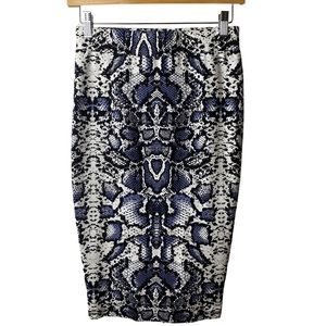 Gianni Bini Snake Print Fitted Midi Pencil Skirt